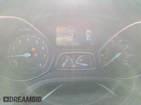 2018 Ford Focus SE with VIN 1FADP3FE4JL201052, listed as a Copart auction lot 51893595 with 87,627 mi miles and Salvage Title. Bid and sale history available at carsss.com. Image 9.