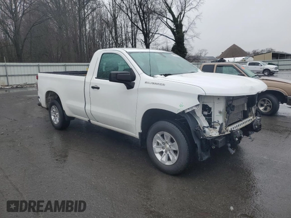 2021 Chevrolet Silverado 1500 Work Truck with VIN 3GCNWAEF5MG343296, listed as a Copart auction lot 45203685 with 56,207 mi miles and Non Repairable. Bid and sale history available at carsss.com. Image 4.