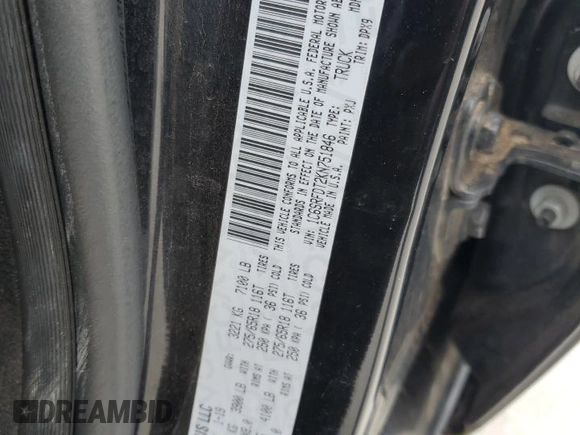 2019 Ram 1500 Laramie with VIN 1C6SRFDT2KN751846, listed as a Copart auction lot 42553385 with 200,127 mi miles and Clean Title. Bid and sale history available at carsss.com. Image 12.