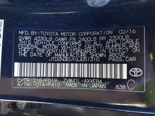2016 Toyota Prius Two with VIN JTDZN3EU1GJ051310, listed as a IAAI auction lot 41119676 with 82,646 mi miles and . Bid and sale history available at DreamBid. Image 9.