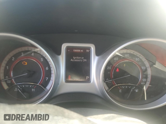 2013 Dodge Journey SXT with VIN 3C4PDCBB7DT594646, listed as a Copart auction lot 43505655 with 156,558 mi miles and Clean Title. Bid and sale history available at carsss.com. Image 9.