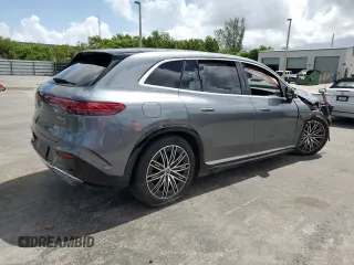2023 Mercedes-Benz EQS with VIN 4JGDM4EB9PA020562, listed as a Copart auction lot 61398344 with 0 mi miles and Salvage Title. Bid and sale history available at carsss.com. Image 3.