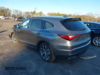 2023 Acura MDX w/Technology Package with VIN 5J8YE1H43PL039614, listed as a IAAI auction lot 41193984 with 9,677 mi miles. Bid and sale history available at carsss.com. Image 3.