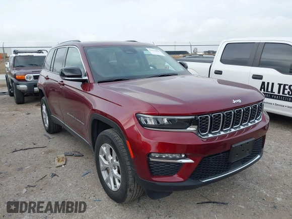 2023 Jeep Grand Cherokee Limited with VIN 1C4RJHBGXPC614527, listed as a IAAI auction lot 42121821 with 35,874 mi miles and . Bid and sale history available at DreamBid. Image 1.