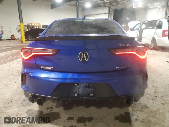 2021 Acura TLX Type S with VIN 19UUB7F0XMA000990, listed as a Copart auction lot 86567024 with 23,901 mi miles and Salvage Title. Bid and sale history available at carsss.com. Image 6.