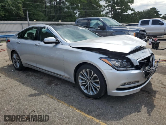 2017 Genesis G80 3.8L with VIN KMHGN4JE5HU182151, listed as a Copart auction lot 71682794 with 57,024 mi miles and Salvage Title. Bid and sale history available at carsss.com. Image 4.