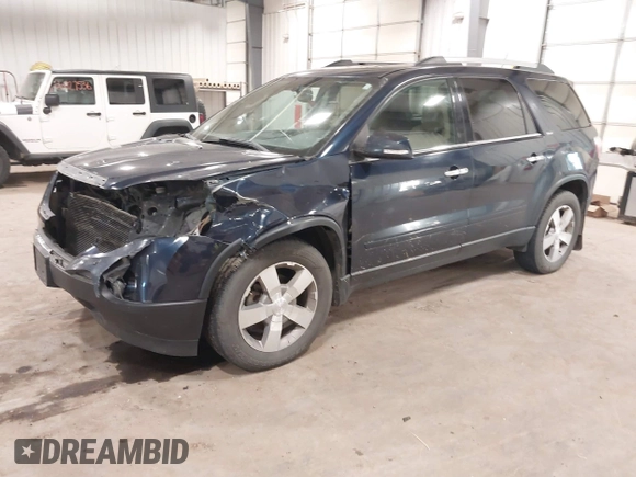 2011 GMC Acadia SLT2 with VIN 1GKKVSED4BJ349486, listed as a IAAI auction lot 40923073 with 182,392 mi miles. Bid and sale history available at carsss.com. Image 2.