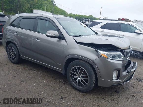 2014 Kia Sorento SX z VIN 5XYKWDA70EG478463, wystawiony jako IAAI lot #42251435 z przebiegiem 102 638 mil mil oraz . Historia ofert i sprzedaży dostępna na DreamBid. Obrazek 1.