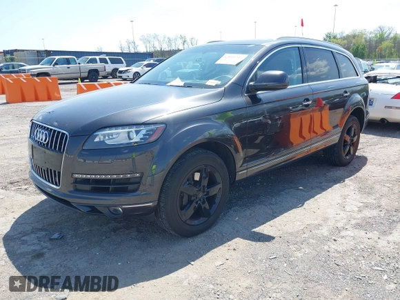 2014 Audi Q7 Premium Plus with VIN WA1LMAFE5ED020880, listed as a IAAI auction lot 42010201 with 123,384 mi miles and . Bid and sale history available at DreamBid. Image 18.