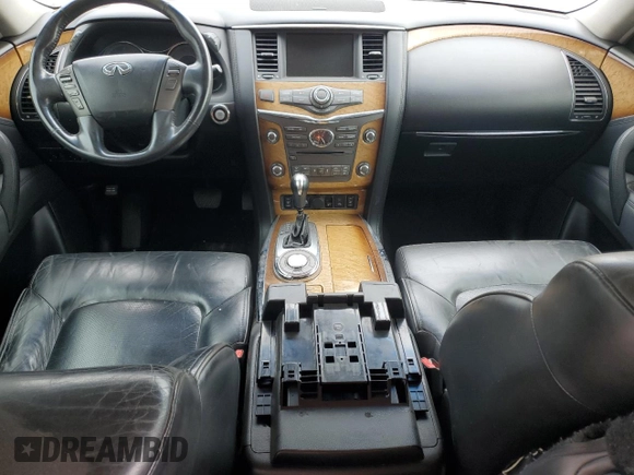 2012 Infiniti QX56 8-passenger with VIN JN8AZ2ND3C9716249, listed as a Copart auction lot 75364924 with 0 mi miles and Clean Title. Bid and sale history available at carsss.com. Image 8.