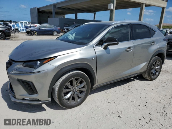 2021 Lexus NX 300 F Sport z VIN JTJSARBZ2M2183995, wystawiony jako Copart lot #54525445 z przebiegiem 67 341 mil mil oraz Szkoda całkowita • Salvage title. Historia ofert i sprzedaży dostępna na DreamBid. Obrazek 1.