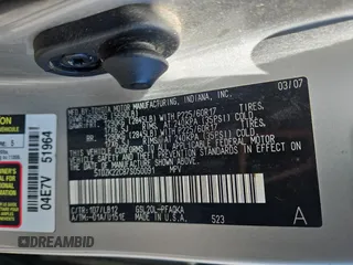2007 Toyota Sienna XLE with VIN 5TDZK22C87S050091, listed as a Copart auction lot 52542305 with 253,341 mi miles and Clean Title. Bid and sale history available at carsss.com. Image 10.