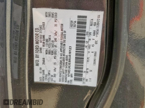 2009 Ford Explorer XLT с VIN 1FMEU63E89UA18123, выставлен на аукционе Copart как лот 61488845 с пробегом 151 241 миль миль и Списание • Salvage title. История ставок и продаж доступна на DreamBid. Изображение 13.
