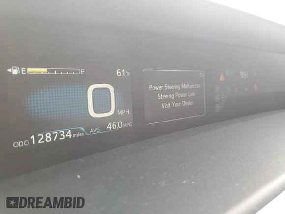 2016 Toyota Prius Four with VIN JTDKARFU2G3027374, listed as a Copart auction lot 51896125 with 128,734 mi miles and Salvage Title. Bid and sale history available at DreamBid. Image 9.