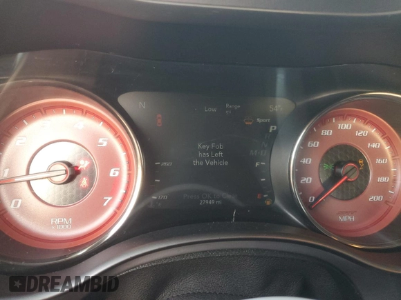 2019 Dodge Charger SRT Hellcat with VIN 2C3CDXL9XKH732885, listed as a Copart auction lot 52597095 with 27,949 mi miles and Salvage Title. Bid and sale history available at DreamBid. Image 9.