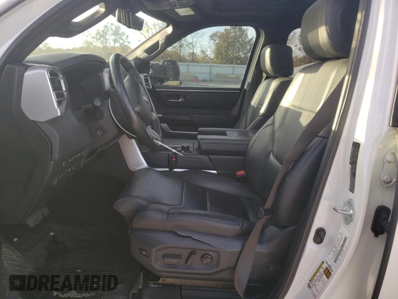 2022 Toyota Tundra Platinum with VIN 5TFNA5DB8NX014092, listed as a Copart auction lot 80914624 with 46,237 mi miles and Salvage title. Bid and sale history available at DreamBid. Image 7.