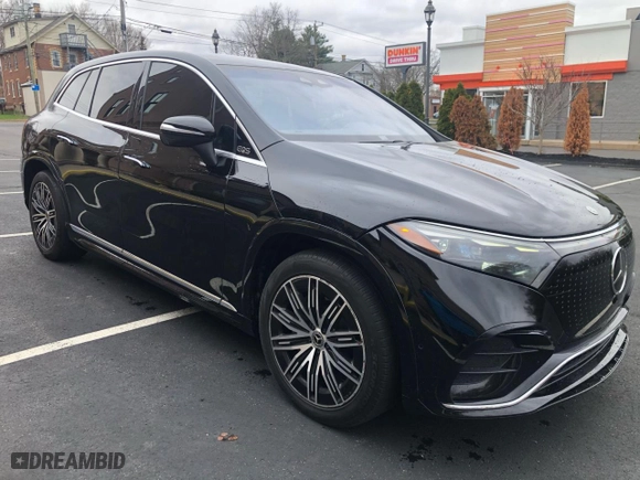 2023 Mercedes-Benz EQS with VIN 4JGDM4EBXPA012616, listed as a Copart auction lot 53085075 with 72,053 mi miles and Clean Title. Bid and sale history available at carsss.com. Image 4.