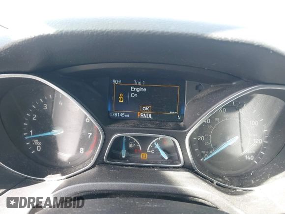 2018 Ford Focus SE with VIN 1FADP3F2XJL302358, listed as a IAAI auction lot 41807622 with 76,145 mi miles. Bid and sale history available at carsss.com. Image 7.