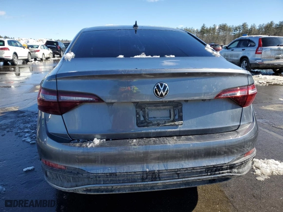2023 Volkswagen Jetta S with VIN 3VW5M7BU9PM031349, listed as a Copart auction lot 47036455 with 23,680 mi miles and Salvage Title. Bid and sale history available at carsss.com. Image 6.