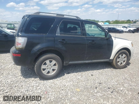 2010 Mercury Mariner with VIN 4M2CN8B76AKJ17945, listed as a Copart auction lot 58177785 with Not provided miles and Salvage title. Bid and sale history available at DreamBid. Image 3.
