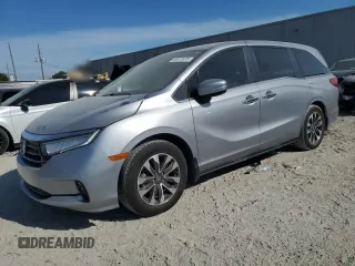 2024 Honda Odyssey EX-L z VIN 5FNRL6H68RB016827, wystawiony jako Copart lot #48412675 z przebiegiem 24 369 mil mil oraz Szkody całkowita. Historia ofert i sprzedaży dostępna na DreamBid. Obrazek 1.