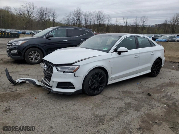 2017 Audi A3 Sedan Premium Plus with VIN WAUJ8GFF2H1007312, listed as a Copart auction lot 53650155 with 92,920 mi miles and Salvage Title. Bid and sale history available at carsss.com. Image 1.