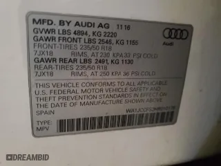 2017 Audi Q3 Premium Plus with VIN WA1JCCFS2HR010178, listed as a Copart auction lot 51341205 with 131,829 mi miles and Non Repairable. Bid and sale history available at carsss.com. Image 12.