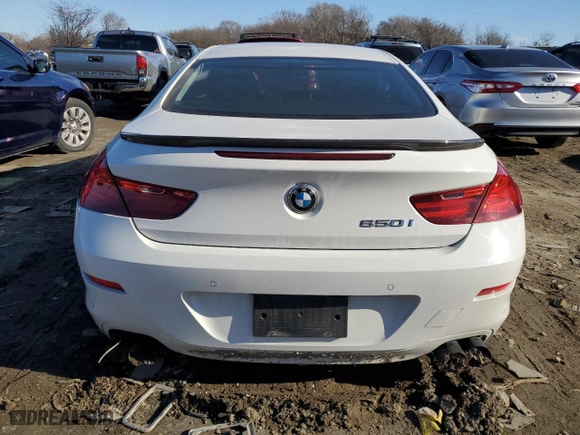 2012 BMW 6 Series 650i xDrive with VIN WBALX5C55CC894302, listed as a Copart auction lot 43796615 with 106,544 mi miles and Salvage Title. Bid and sale history available at carsss.com. Image 6.
