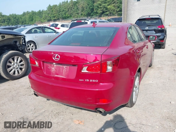 2013 Lexus IS 250 with VIN JTHCF5C28D5063750, listed as a IAAI auction lot 42464900 with 154,835 mi miles and . Bid and sale history available at DreamBid. Image 4.