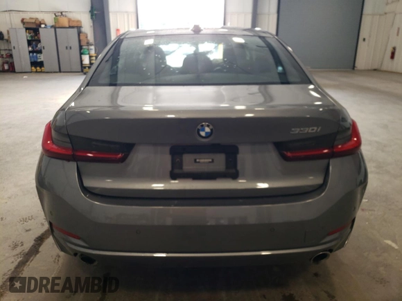 2023 BMW 3 Series 330i with VIN 3MW69FF07P8D31956, listed as a Copart auction lot 44984425 with 23,802 mi miles and Salvage Title. Bid and sale history available at carsss.com. Image 6.