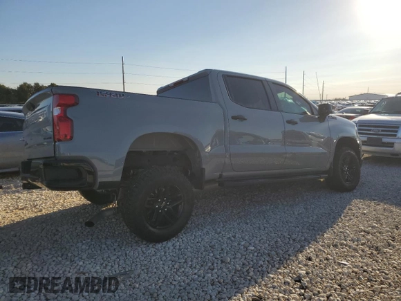 2024 Chevrolet Silverado 1500 Custom Trail Boss with VIN 3GCPDCEK1RG151825, listed as a Copart auction lot 80678954 with 5,257 mi miles and Salvage Title. Bid and sale history available at carsss.com. Image 3.