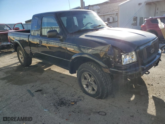 2005 Ford Ranger XLT with VIN 1FTZR45E05PA55216, listed as a Copart auction lot 41734955 with 235,206 mi miles and Salvage Title. Bid and sale history available at carsss.com. Image 4.