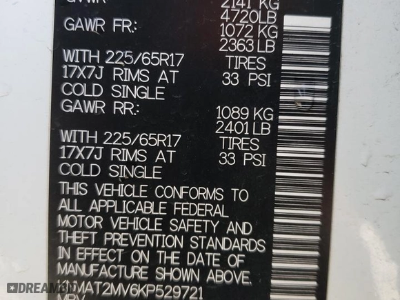 2019 Nissan Rogue SV with VIN KNMAT2MV6KP529721, listed as a Copart auction lot 43733925 with 87,776 mi miles and Salvage Title. Bid and sale history available at carsss.com. Image 13.