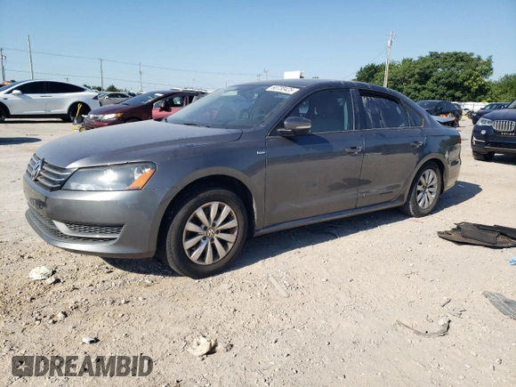 2014 Volkswagen Passat Wolfsburg Edition with VIN 1VWAS7A30EC118276, listed as a Copart auction lot 60730425 with 141,975 mi miles and Salvage title. Bid and sale history available at DreamBid. Image 1.