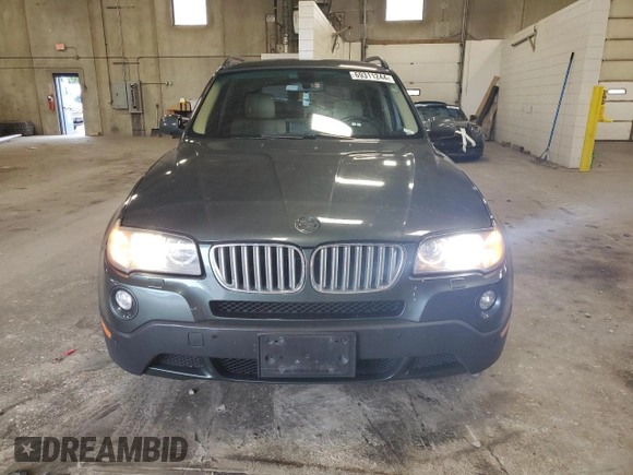 2007 BMW X3 3.0si with VIN WBXPC93417WF17233, listed as a Copart auction lot 69311244 with 213,705 mi miles and Salvage Title. Bid and sale history available at carsss.com. Image 5.
