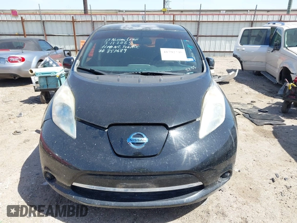 2013 Nissan LEAF SL with VIN 1N4AZ0CP1DC425255, listed as a IAAI auction lot 41792739 with 1 mi miles. Bid and sale history available at carsss.com. Image 12.