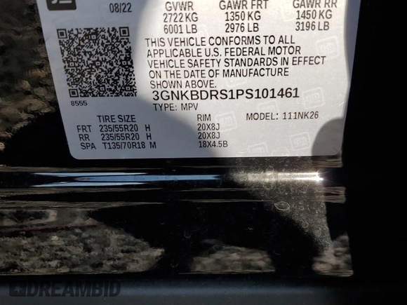 2023 Chevrolet Blazer LT with VIN 3GNKBDRS1PS101461, listed as a Copart auction lot 79771004 with 24,483 mi miles and Salvage title. Bid and sale history available at DreamBid. Image 13.