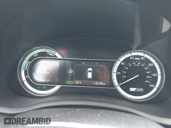 2017 Kia Niro LX with VIN KNDCB3LC1H5101819, listed as a IAAI auction lot 42064528 with 119,199 mi miles. Bid and sale history available at carsss.com. Image 7.