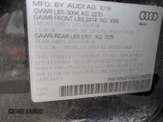 2019 Audi A4 allroad Premium Plus with VIN WA18NAF44KA012423, listed as a Copart auction lot 45803714 with 18,628 mi miles. Bid and sale history available at carsss.com. Image 12.