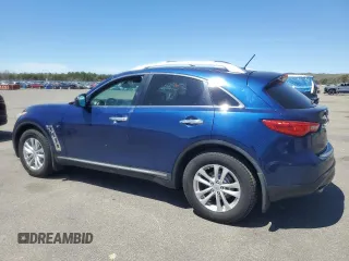 2014 Infiniti QX70 with VIN JN8CS1MW1EM410600, listed as a Copart auction lot 54410295 with 116,985 mi miles and Salvage Title. Bid and sale history available at carsss.com. Image 2.