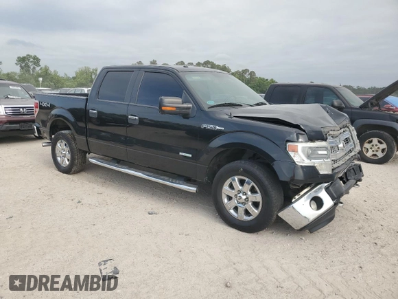 2014 Ford F-150 XL with VIN 1FTFW1ET1EFA43915, listed as a Copart auction lot 53135585 with 176,680 mi miles and Salvage title. Bid and sale history available at DreamBid. Image 4.