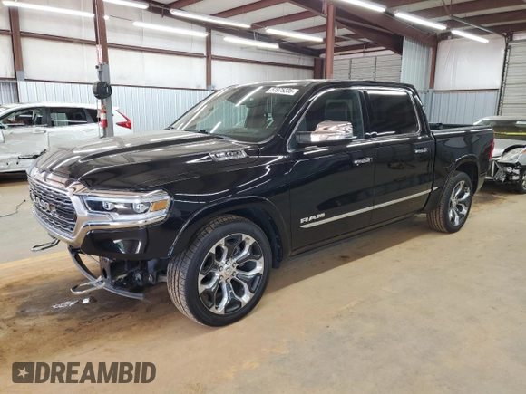 2022 Ram 1500 Limited with VIN 1C6SRFHT6NN171384, listed as a Copart auction lot 51975235 with 34,181 mi miles and Salvage title. Bid and sale history available at DreamBid. Image 1.