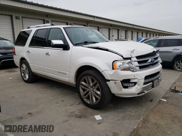 2017 Ford Expedition Platinum with VIN 1FMJU1MT9HEA80055, listed as a Copart auction lot 53562945 with 117,782 mi miles and Salvage title. Bid and sale history available at DreamBid. Image 4.