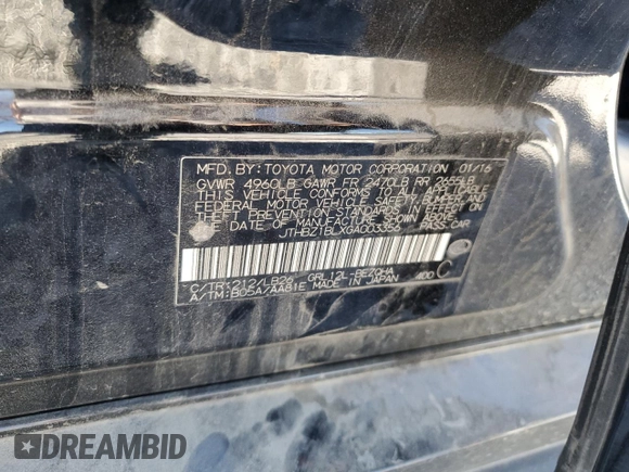 2016 Lexus GS 350 with VIN JTHBZ1BLXGA003356, listed as a Copart auction lot 71199994 with 204,101 mi miles and Salvage Title. Bid and sale history available at DreamBid. Image 14.