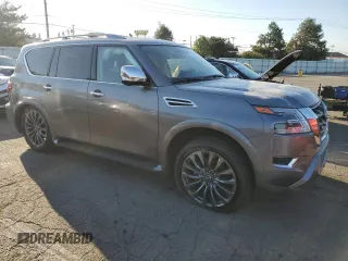 2023 Nissan Armada Platinum with VIN JN8AY2DBXP9834663, listed as a Copart auction lot 76820774 with 17,789 mi miles and Salvage Title. Bid and sale history available at carsss.com. Image 4.