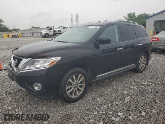 2014 Nissan Pathfinder S z VIN 5N1AR2MM3EC686460, wystawiony jako Copart lot #59270405 z przebiegiem 217 612 mil mil oraz Czysty tytuł • Clean title. Historia ofert i sprzedaży dostępna na DreamBid. Obrazek 1.