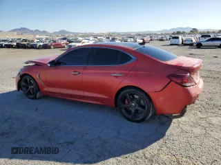 2019 Genesis G70 Advanced with VIN KMTG34LE5KU021265, listed as a Copart auction lot 48575855 with 52,650 mi miles and Salvage Title. Bid and sale history available at carsss.com. Image 2.