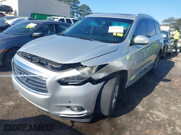 2015 Infiniti QX60 with VIN 5N1AL0MN5FC500398, listed as a IAAI auction lot 41979650 with 265,446 mi miles and . Bid and sale history available at DreamBid. Image 2.
