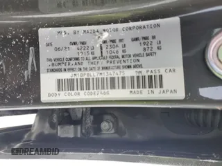 2021 Mazda Mazda3 Hatchback Preferred with VIN JM1BPBLL7M1347475, listed as a Copart auction lot 85979324 with 67,785 mi miles and Salvage Title. Bid and sale history available at carsss.com. Image 13.