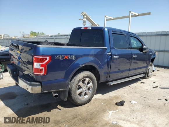 2018 Ford F-150 XL with VIN 1FTEW1EP4JKE23198, listed as a Copart auction lot 53679055 with 121,851 mi miles and Salvage title. Bid and sale history available at DreamBid. Image 3.